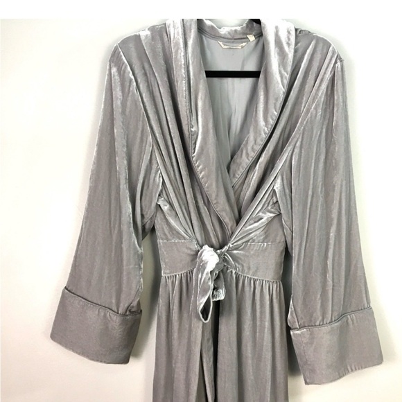 Soft Surroundings Silk Velvet Robe Size MP - Picture 6 of 14